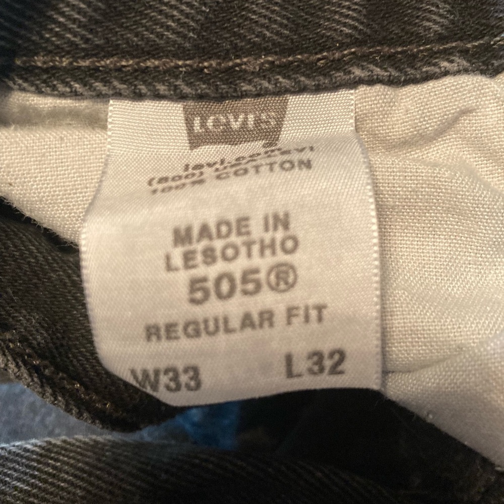 Levi’s Size 33/32 Regular Men’s Black Levi’s 505 - Picture 3 of 6